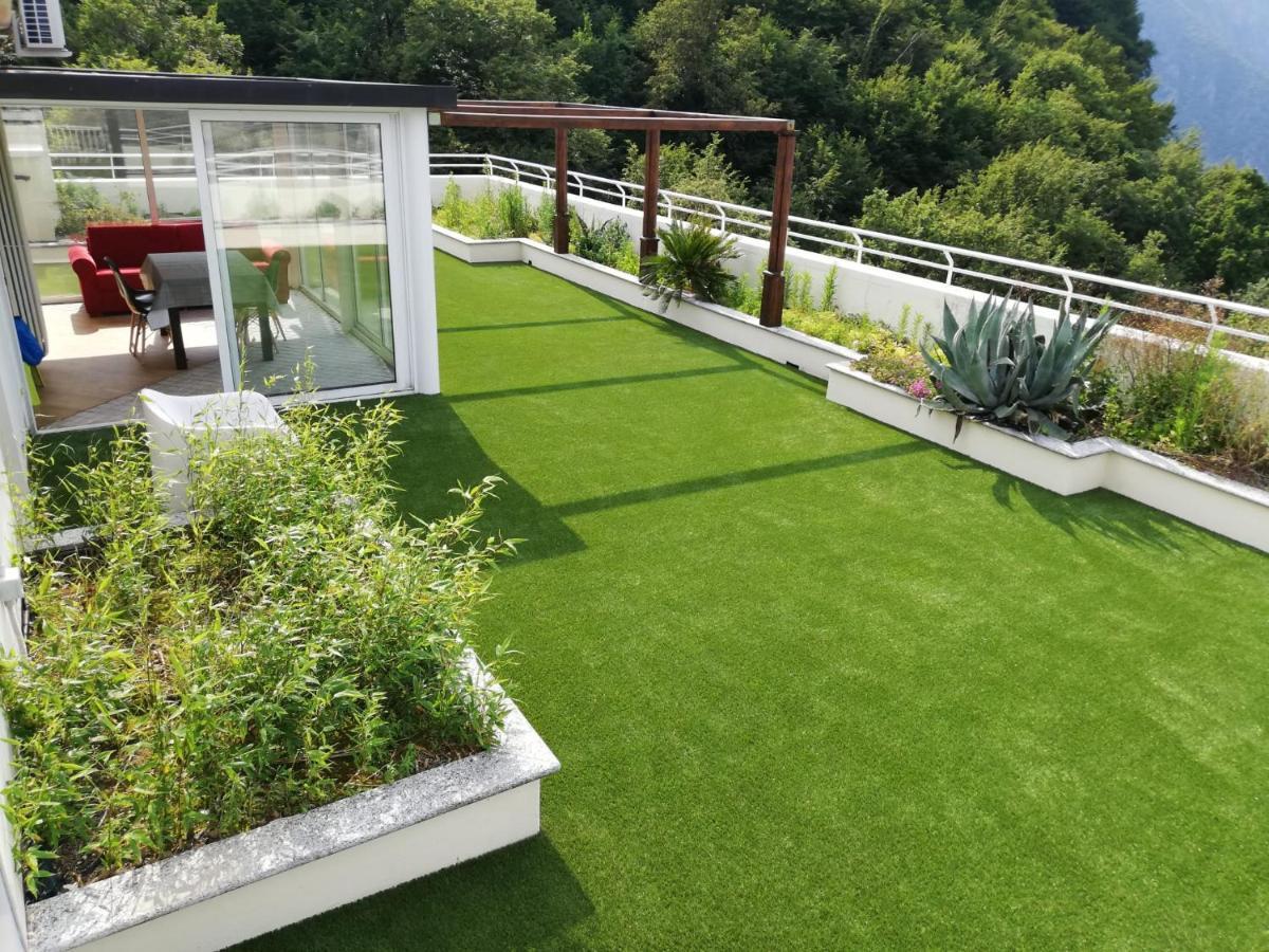 Attico With Big Terrace In Residence With Pool Valbrona Екстериор снимка